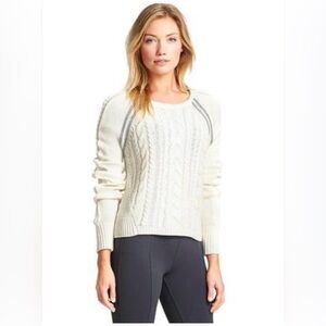 Athleta Women's Cable Knit Sweater - Cream